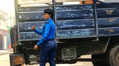 Travailleur en milieu urbain à Yaoundé – Activité logistique et vie quotidienne au Cameroun