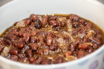 Red bean soup mijoté à oil et onions – traditionnel africain dish rich à flavors