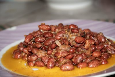 Appetizing zoom sur red beans à palm oil – Typical West africain dish