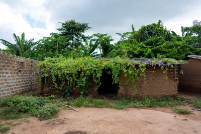 Earth house avec vegetation – traditionnel africain dwelling
