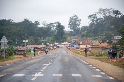 Entrée Road de Ntui, Cameroun – Rural Town et tropical Environment