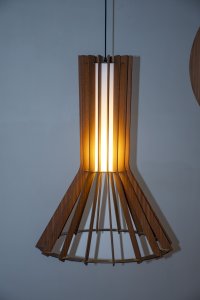 Wooden design suspension lumineuse – contemporain décoratif lighting