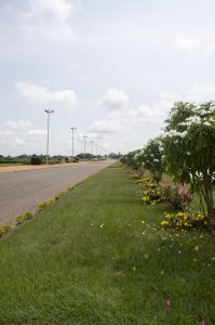Allée de fleurs à le Basilique jardins