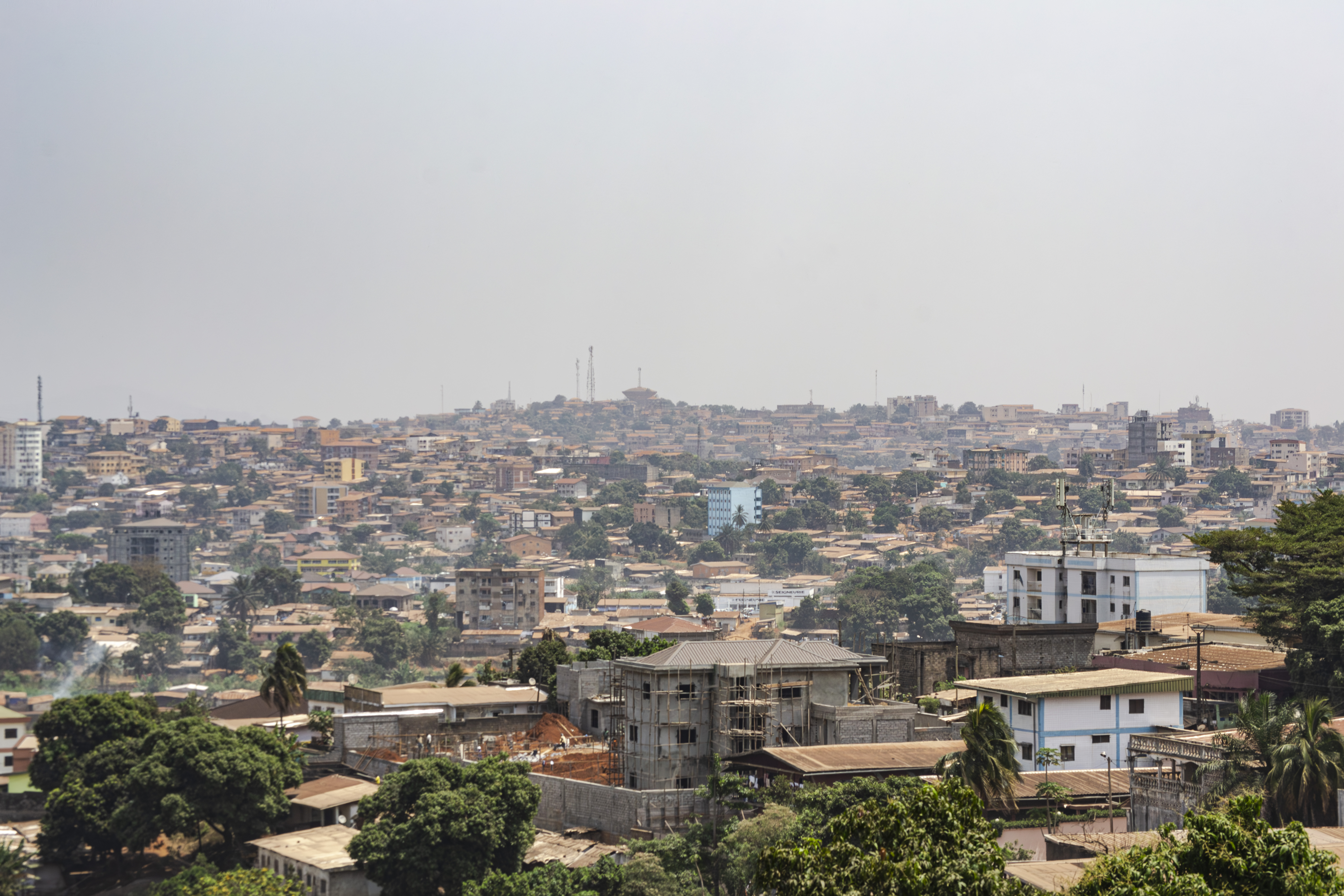Vue aérienne panoramique de le city de yaounde à Cameroun