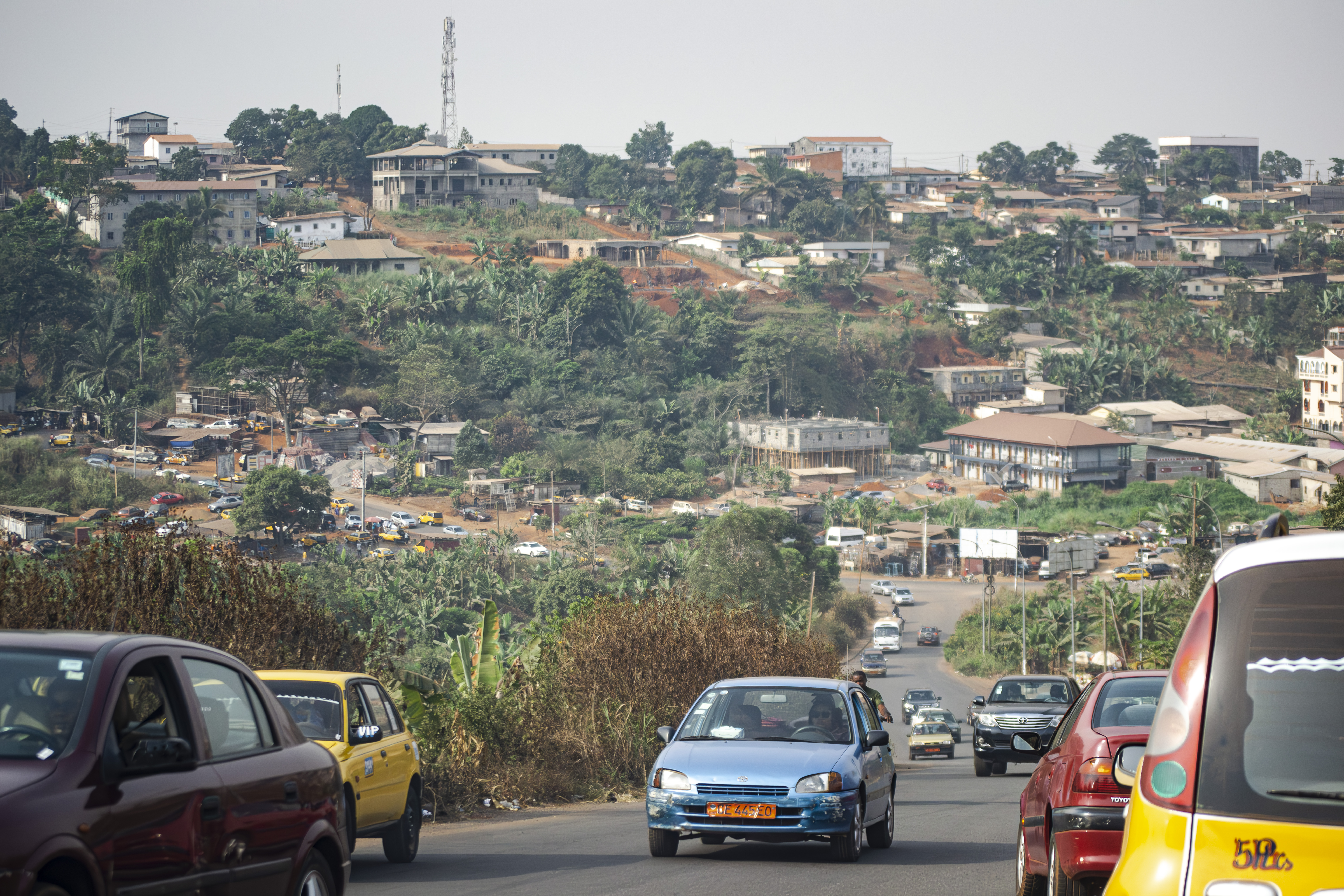 Embouteillage et Paysage urbain à le Ngoa-ékélé quartier de Yaounde, Cameroun