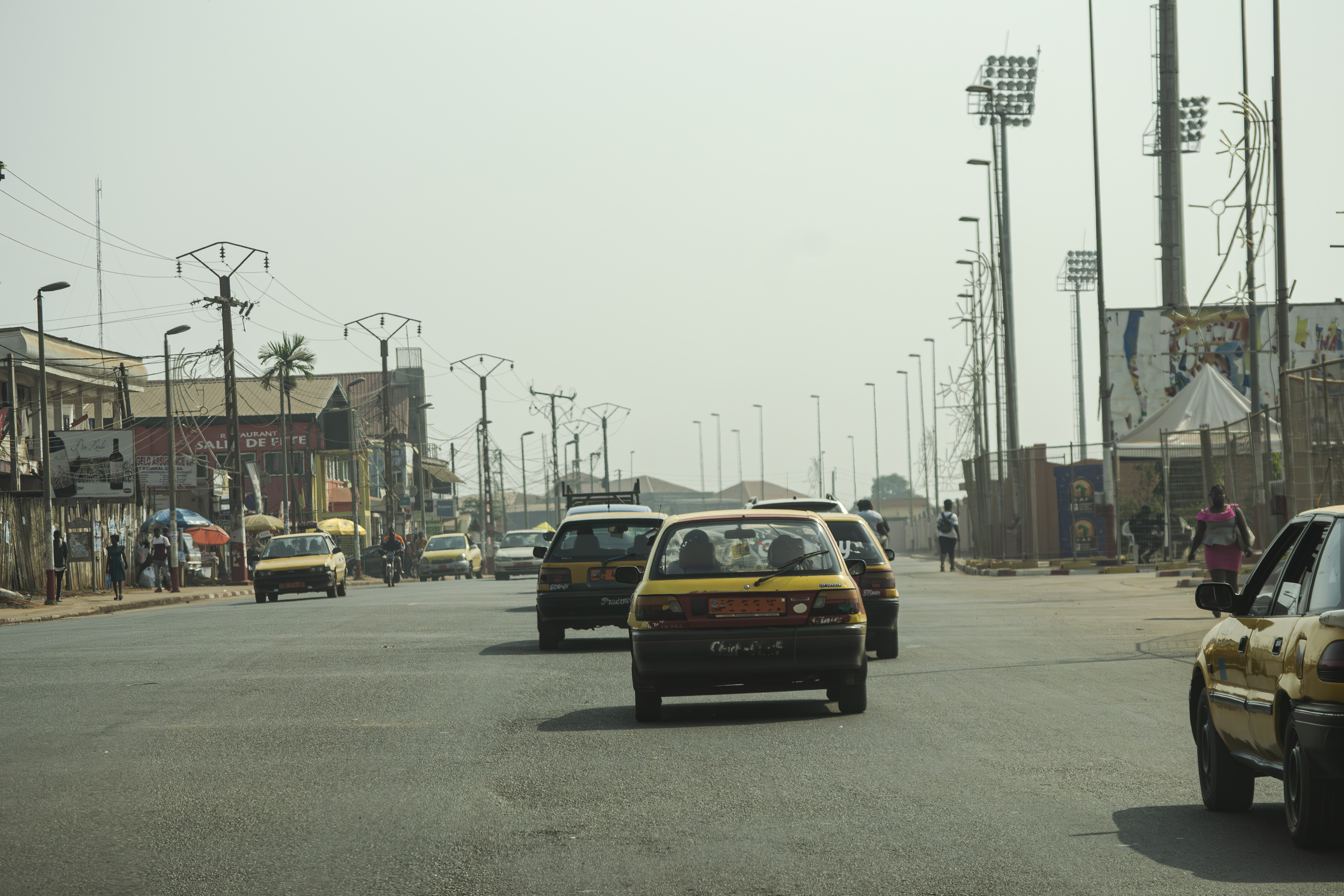 Trafic urbain à Yaounde's omnisports quartier