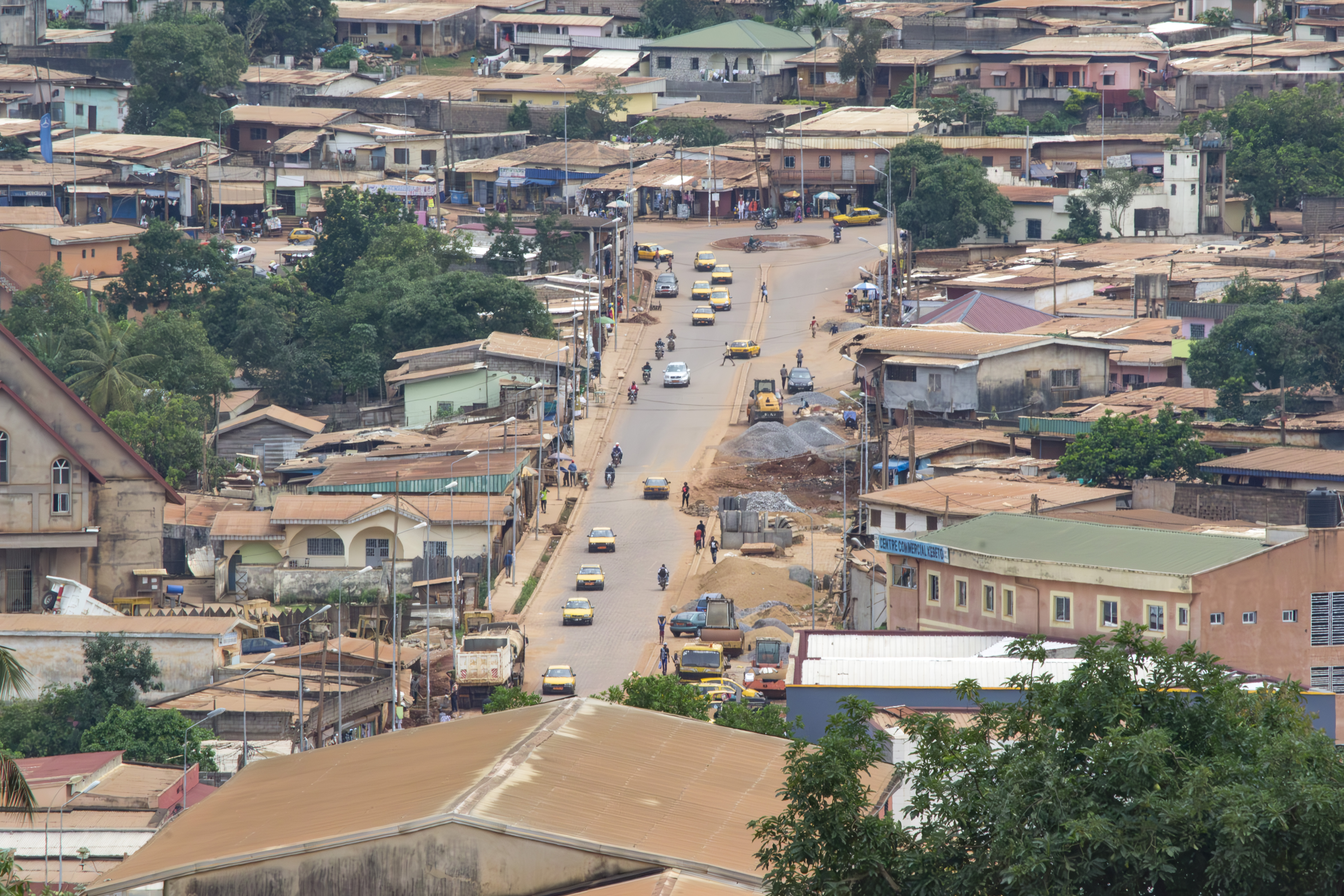 Vue de part de le Essos quartier à yaounde